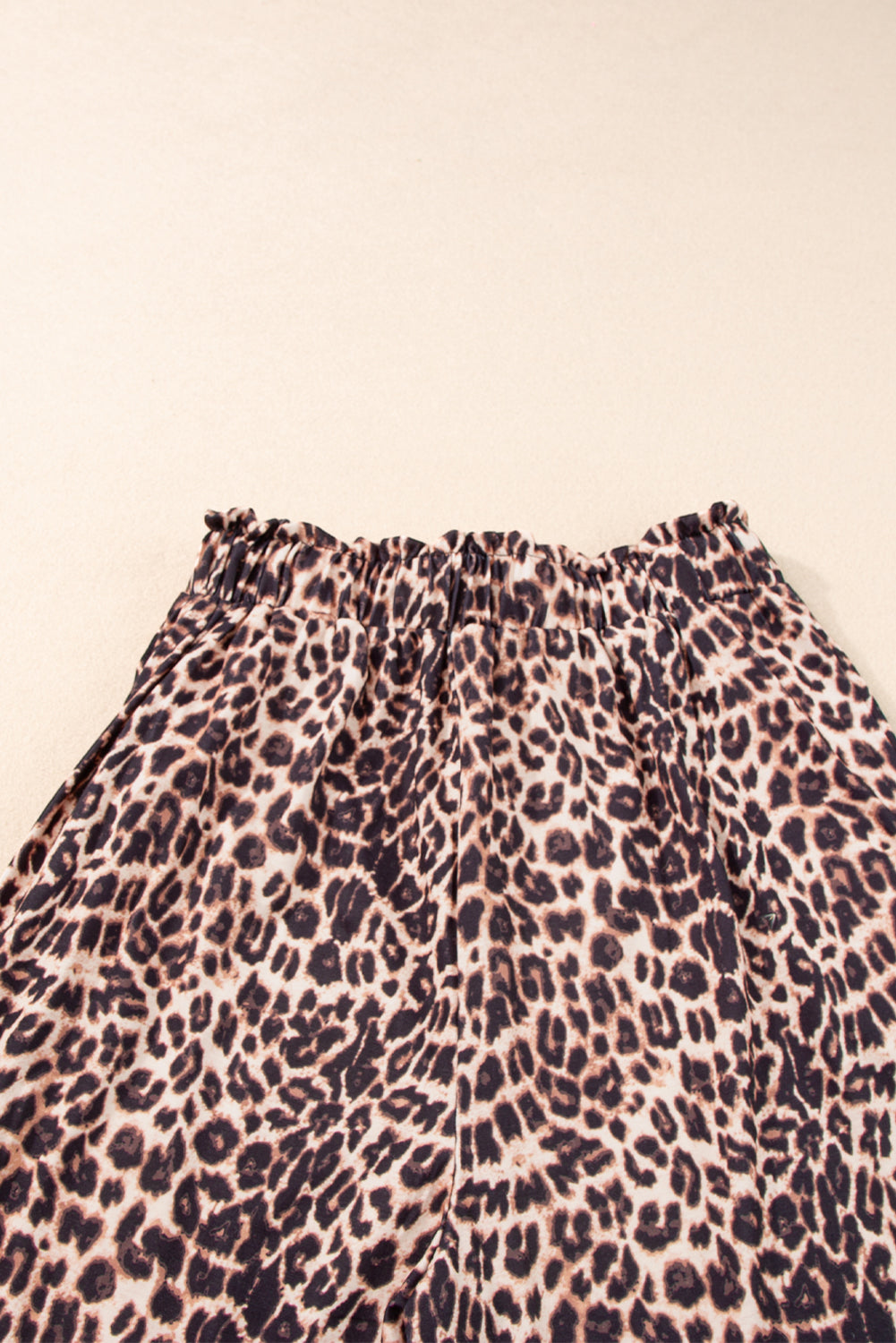 Desert Palm Boho Leopard Print Wide Leg Pants