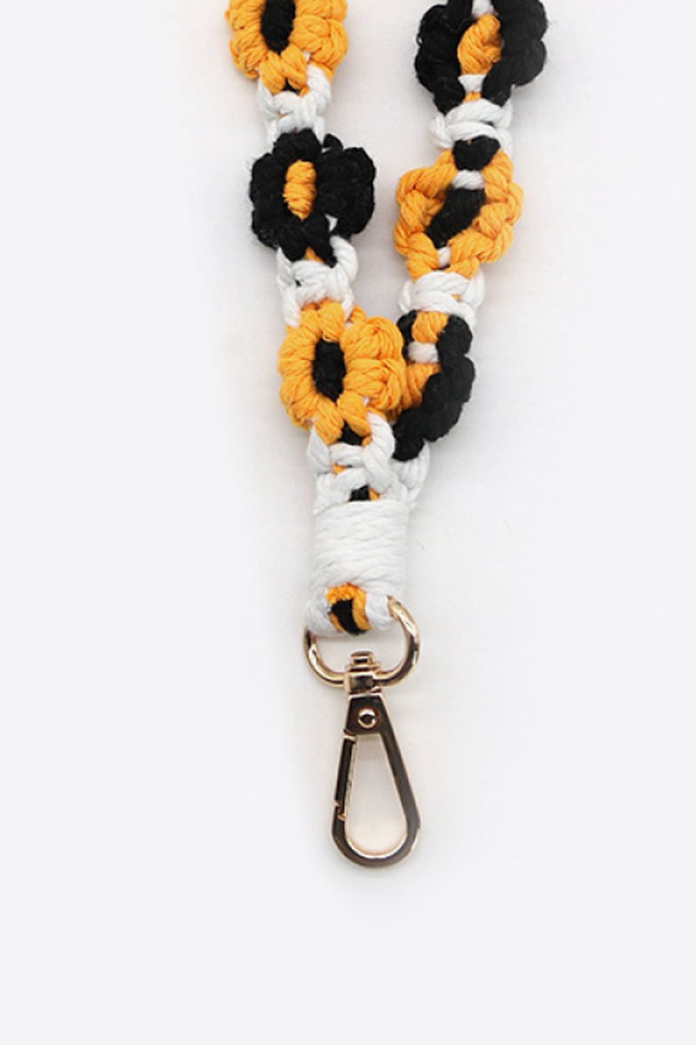 Assorted 4-Piece Macrame Flower Keychain